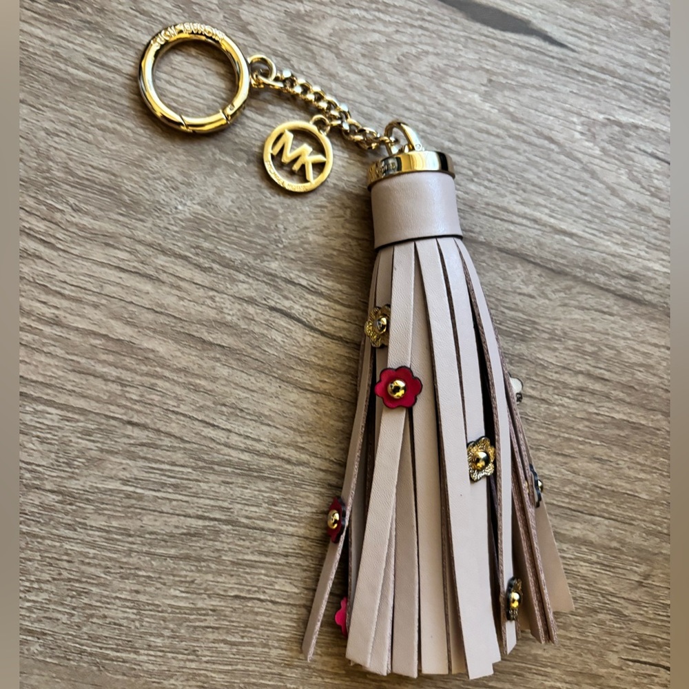 Michael Kors pink Tassel Keychain